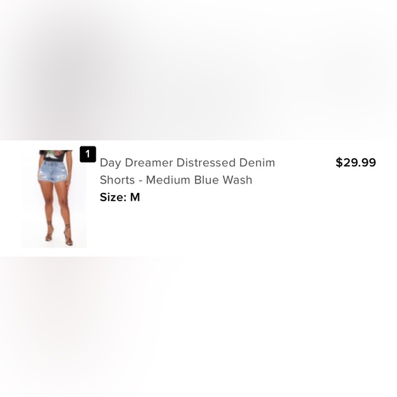 Fashion Nova Day Dreamer Distressed Denim Shorts - Picture 3 of 6